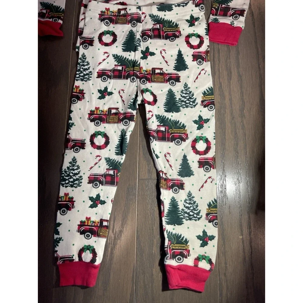PJ Place 2T Christmas Pajama Set‎ Christmas Tree Truck Candy Cane Wreath